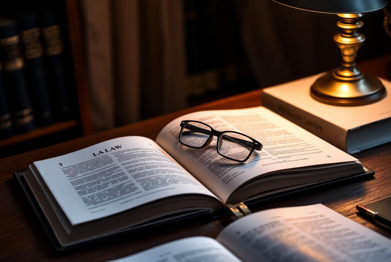 Scholarly law and medicine journals on a desk